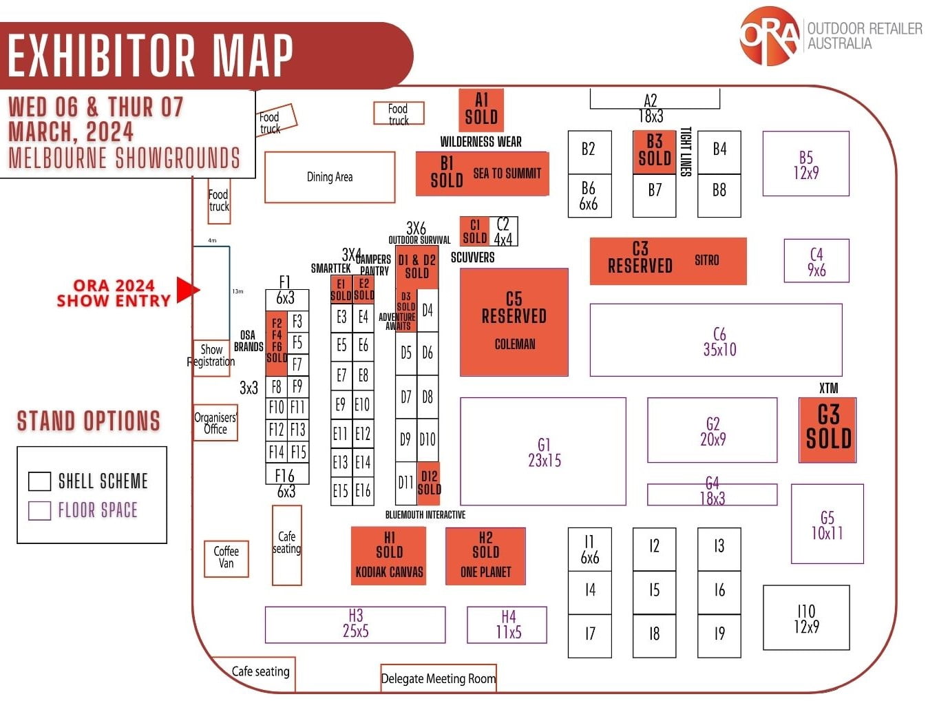 Exhibitor Map with Names